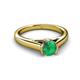 3 - Ellie Desire Emerald and Diamond Engagement Ring 