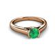 3 - Ellie Desire Emerald and Diamond Engagement Ring 