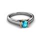 3 - Ellie Desire London Blue Topaz and Diamond Engagement Ring 