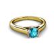 3 - Ellie Desire London Blue Topaz and Diamond Engagement Ring 