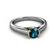 3 - Ellie Desire Blue and White Diamond Engagement Ring 