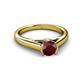 3 - Ellie Desire Red Garnet and Diamond Engagement Ring 