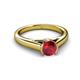 3 - Ellie Desire Ruby and Diamond Engagement Ring 