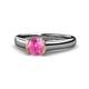 1 - Ellie Desire Pink Sapphire and Diamond Engagement Ring 