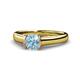 1 - Ellie Desire Aquamarine and Diamond Engagement Ring 