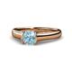 1 - Ellie Desire Aquamarine and Diamond Engagement Ring 