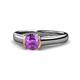 1 - Ellie Desire Amethyst and Diamond Engagement Ring 