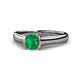 1 - Ellie Desire Emerald and Diamond Engagement Ring 