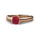 1 - Ellie Desire Ruby and Diamond Engagement Ring 