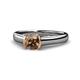 1 - Ellie Desire Smoky Quartz and Diamond Engagement Ring 