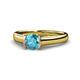1 - Ellie Desire London Blue Topaz and Diamond Engagement Ring 