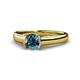 1 - Ellie Desire Blue and White Diamond Engagement Ring 