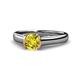 1 - Ellie Desire Yellow and White Diamond Engagement Ring 