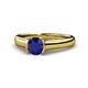 1 - Ellie Desire Blue Sapphire and Diamond Engagement Ring 