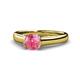 1 - Ellie Desire Pink Tourmaline and Diamond Engagement Ring 