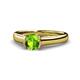 1 - Ellie Desire Peridot and Diamond Engagement Ring 