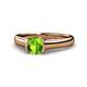 1 - Ellie Desire Peridot and Diamond Engagement Ring 