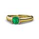 1 - Ellie Desire Emerald and Diamond Engagement Ring 