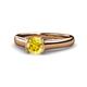 1 - Ellie Desire Yellow Sapphire and Diamond Engagement Ring 