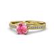 1 - Aziel Desire Pink Tourmaline and Diamond Solitaire Plus Engagement Ring 