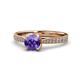 1 - Aziel Desire Iolite and Diamond Solitaire Plus Engagement Ring 