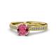 1 - Aziel Desire Rhodolite Garnet and Diamond Solitaire Plus Engagement Ring 
