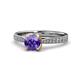 1 - Aziel Desire Iolite and Diamond Solitaire Plus Engagement Ring 