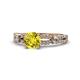 1 - Senna Desire Yellow and White Diamond Engagement Ring 