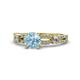 1 - Senna Desire Aquamarine and Diamond Engagement Ring 