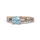 1 - Senna Desire Aquamarine and Diamond Engagement Ring 
