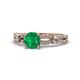 1 - Senna Desire Emerald and Diamond Engagement Ring 