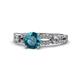 1 - Senna Desire London Blue Topaz and Diamond Engagement Ring 