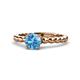 1 - Sariah Desire Blue Topaz and Diamond Engagement Ring 