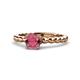 1 - Sariah Desire Rhodolite Garnet and Diamond Engagement Ring 