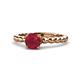 1 - Sariah Desire Ruby and Diamond Engagement Ring 