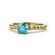 1 - Sariah Desire London Blue Topaz and Diamond Engagement Ring 