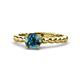 1 - Sariah Desire Blue and White Diamond Engagement Ring 