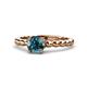 1 - Sariah Desire Blue and White Diamond Engagement Ring 