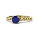 1 - Sariah Desire Blue Sapphire and Diamond Engagement Ring 