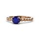 1 - Sariah Desire Blue Sapphire and Diamond Engagement Ring 