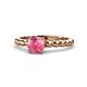 1 - Sariah Desire Pink Tourmaline and Diamond Engagement Ring 