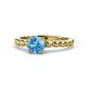 1 - Sariah Desire Blue Topaz and Diamond Engagement Ring 