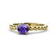 1 - Sariah Desire Iolite and Diamond Engagement Ring 