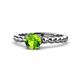 1 - Sariah Desire Peridot and Diamond Engagement Ring 