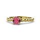 1 - Sariah Desire Rhodolite Garnet and Diamond Engagement Ring 