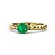 1 - Sariah Desire Emerald and Diamond Engagement Ring 