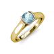 4 - Ellie Desire Aquamarine and Diamond Engagement Ring 