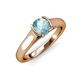 4 - Ellie Desire Aquamarine and Diamond Engagement Ring 