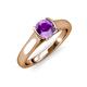 4 - Ellie Desire Amethyst and Diamond Engagement Ring 