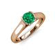 4 - Ellie Desire Emerald and Diamond Engagement Ring 